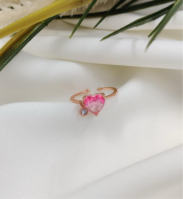 Pink Heart Ring : R-H-2-0