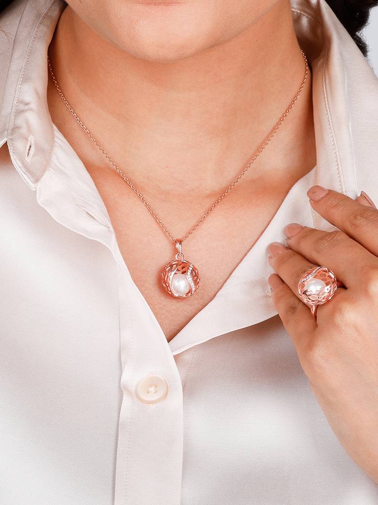 Giva 925 Sterling Silver Rose Gold My Child Set