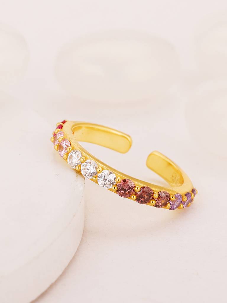 Giva 925 Sterling Silver Golden Passionate Gleam Ring