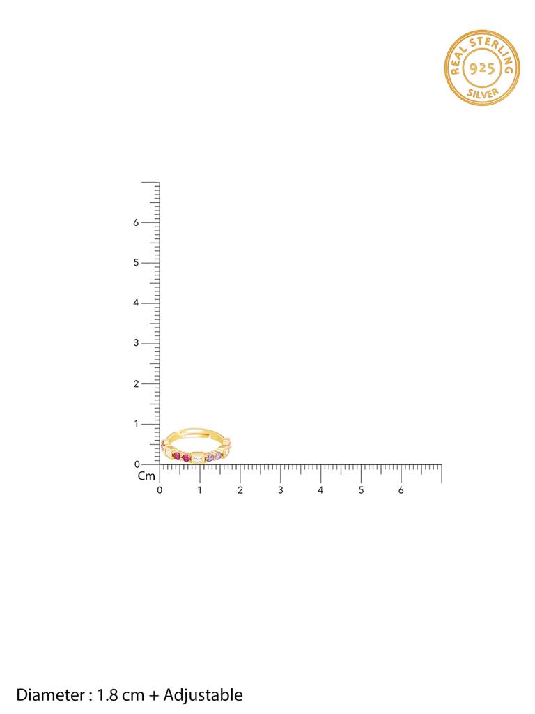 Giva 925 Sterling Silver Golden Heavenly Affection Ring