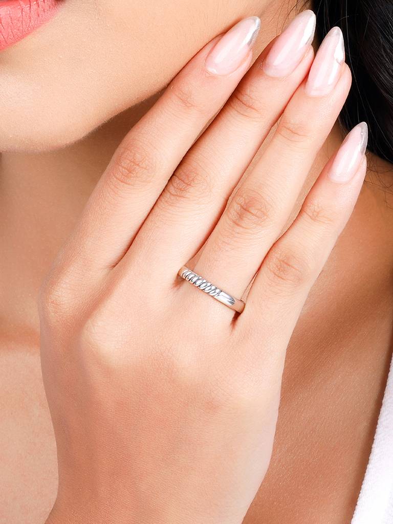 Giva 925 Sterling Silver Rope Ring For Her