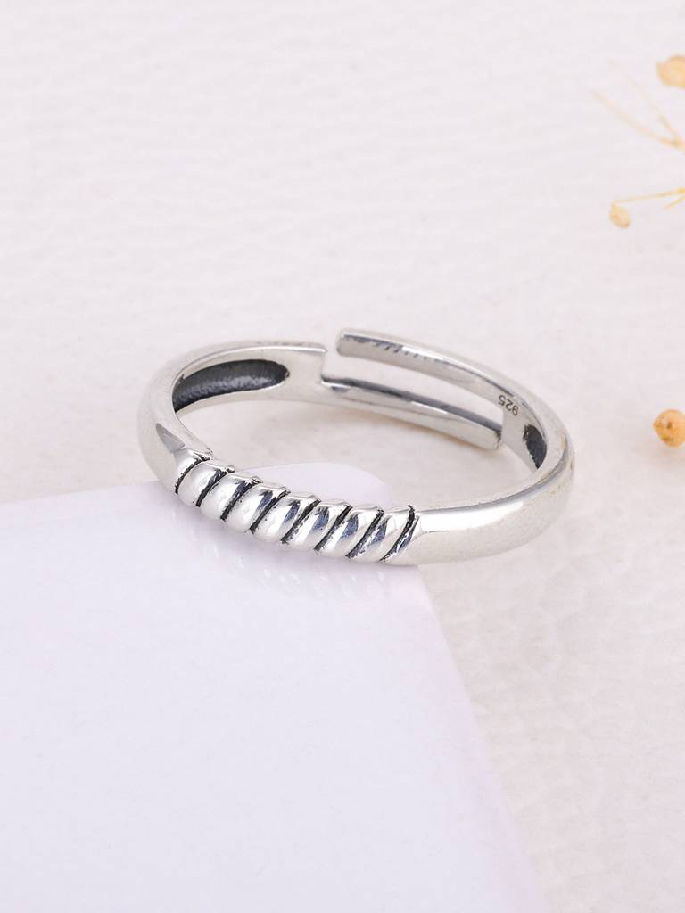 Giva 925 Sterling Silver Rope Ring For Her