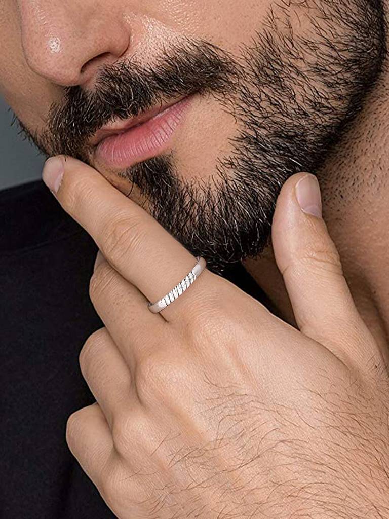 Giva 925 Sterling Silver Rope Ring For Him