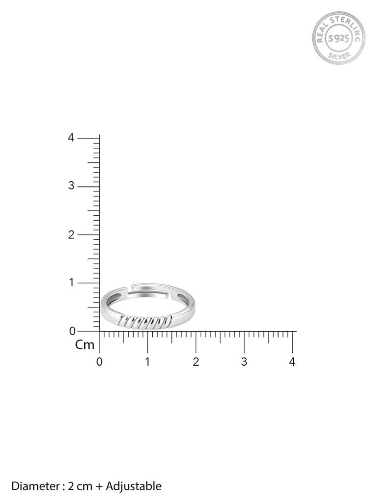 Giva 925 Sterling Silver Rope Ring For Him