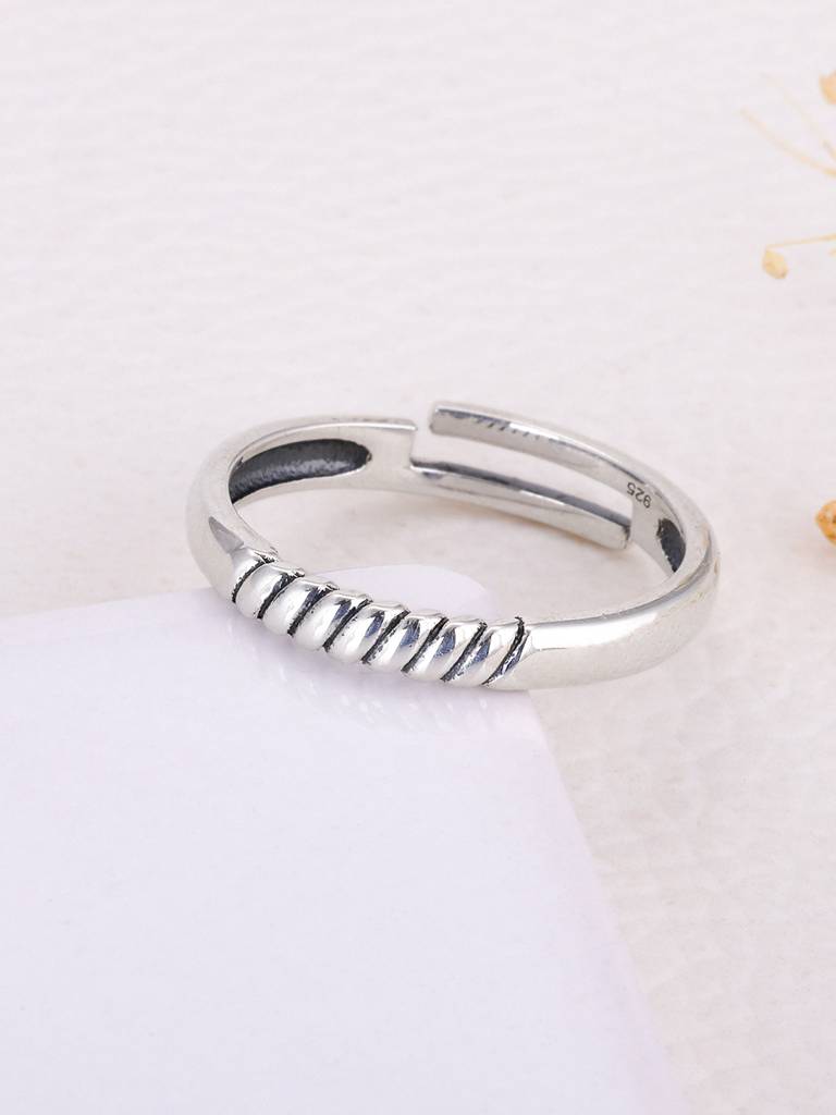 Giva 925 Sterling Silver Rope Ring For Him