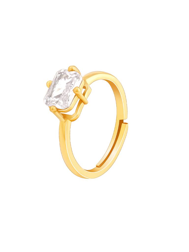 Giva 925 Sterling Silver Golden Baguette Bling Ring