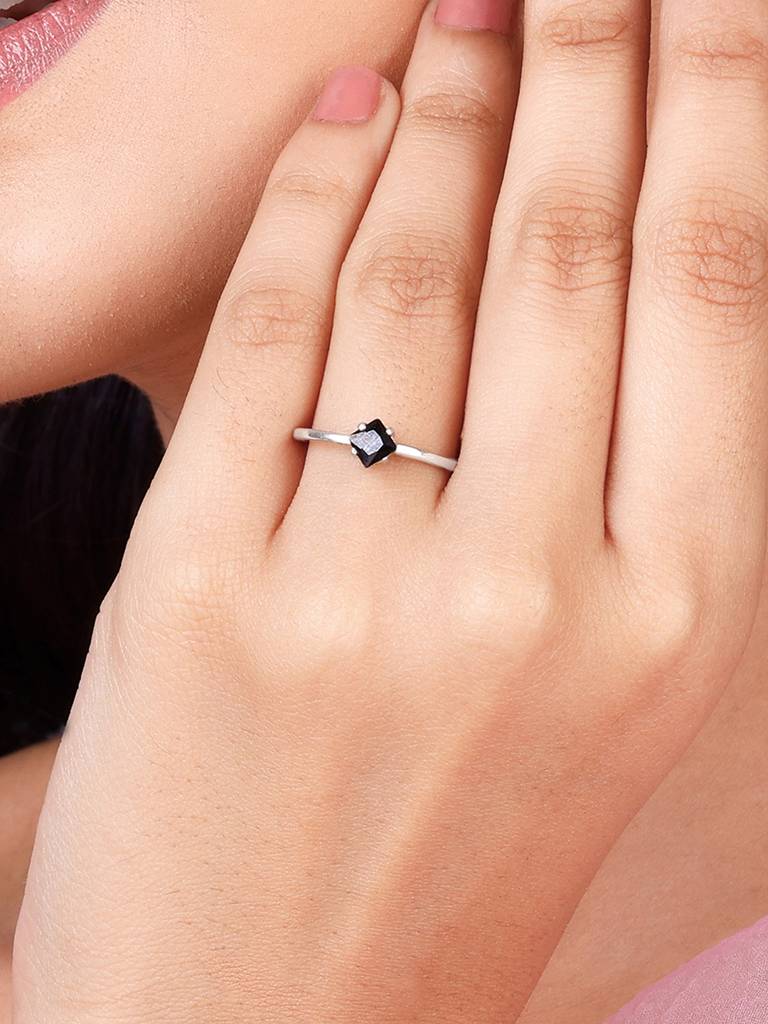 Giva 925 Sterling Silver Rockin Onyx Ring