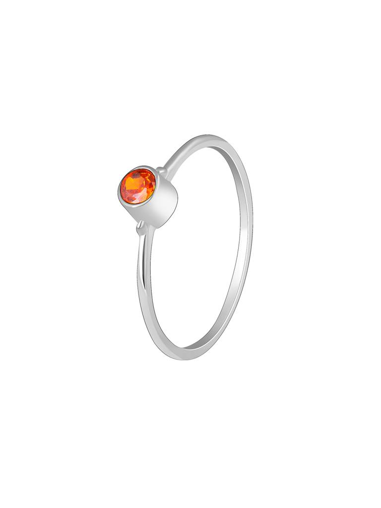 Giva 925 Sterling Silver Red Radiance Minimal Ring