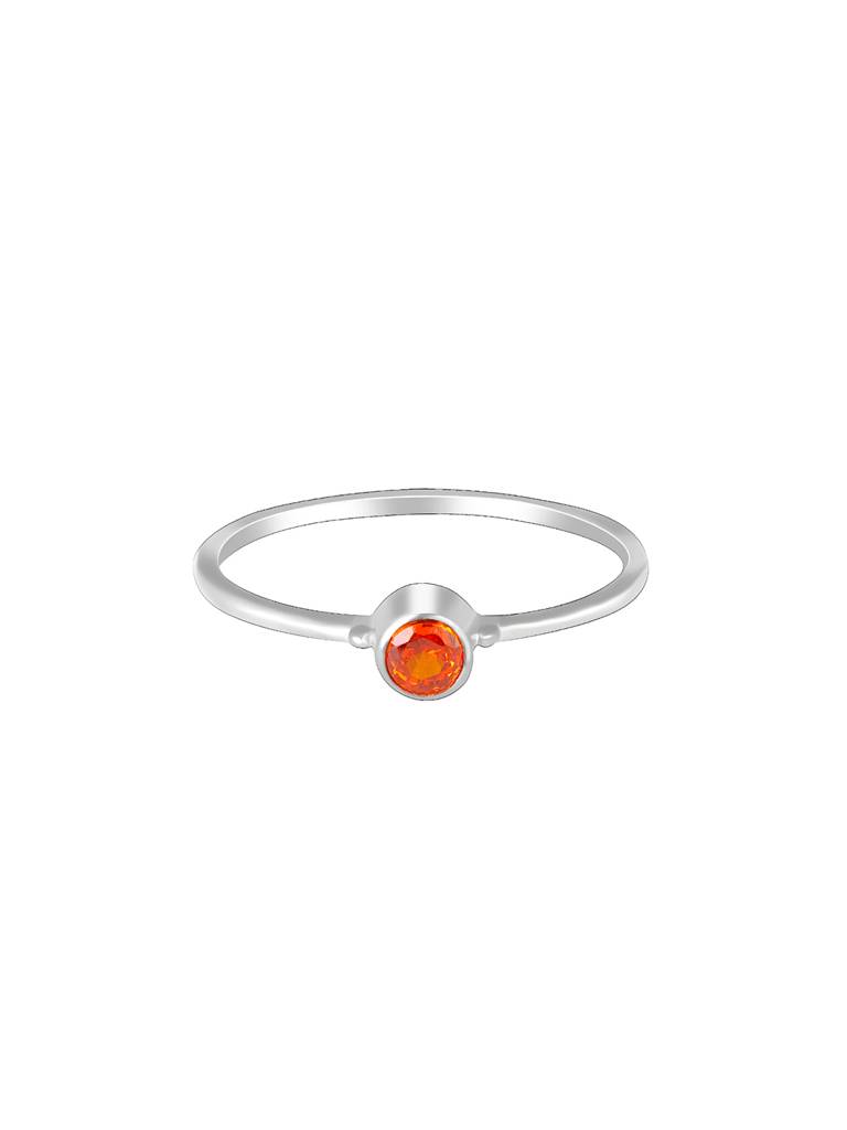 Giva 925 Sterling Silver Red Radiance Minimal Ring