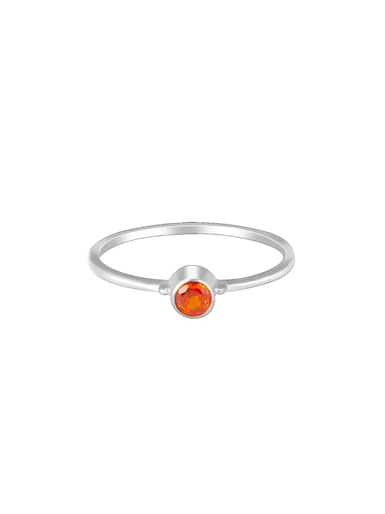 Giva 925 Sterling Silver Red Radiance Minimal Ring