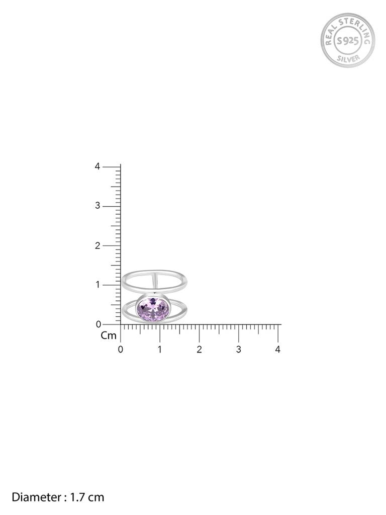 Giva 925 Sterling Silver Lavender Love Ring