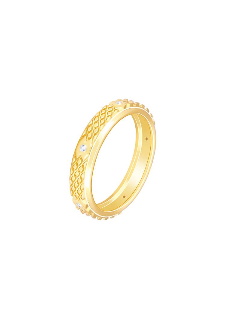 Giva 925 Sterling Silver Golden Twist And Turn Ring For Her