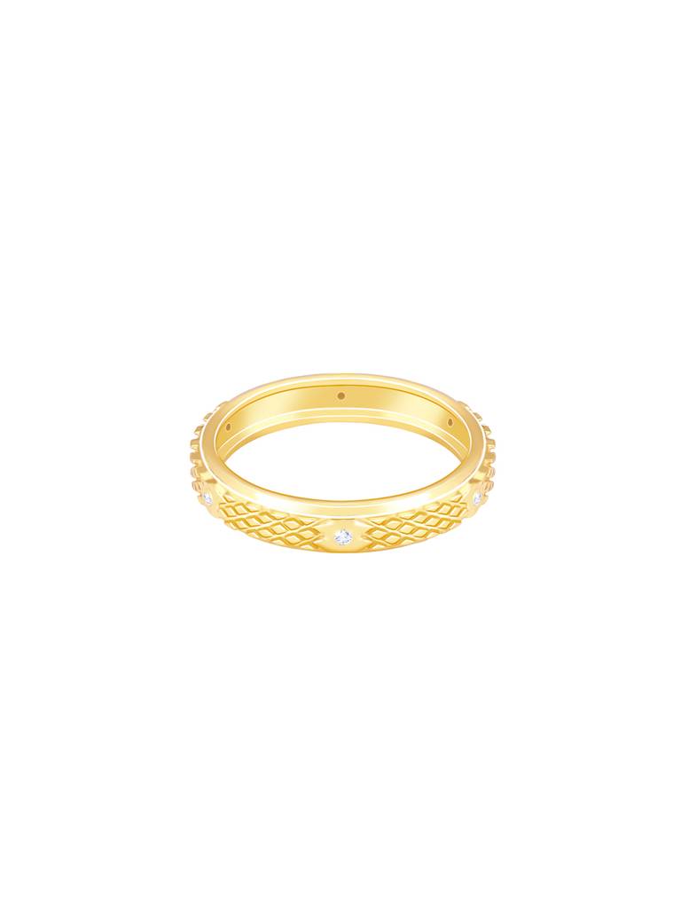 Giva 925 Sterling Silver Golden Twist And Turn Ring For Him/Her
