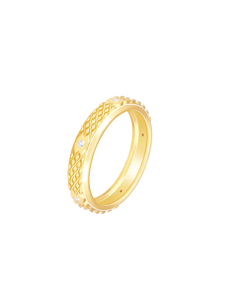 Giva 925 Sterling Silver Golden Twist And Turn Ring For Him/Her