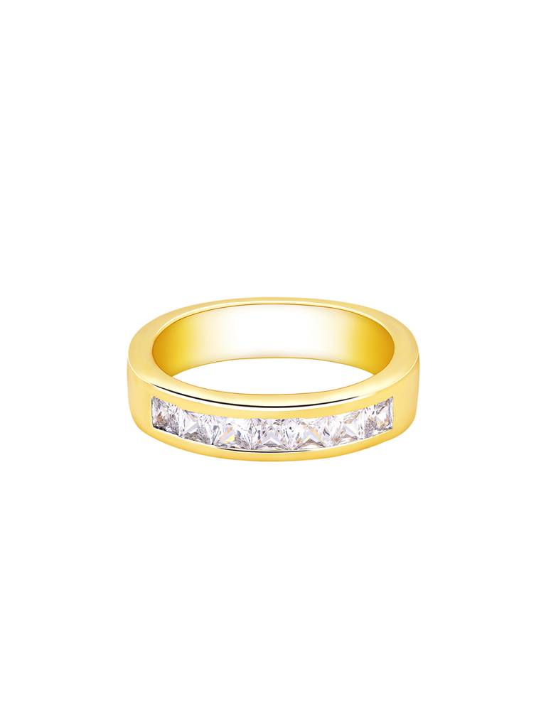 Giva 925 Sterling Silver Golden Subdued Elegance Mens Ring