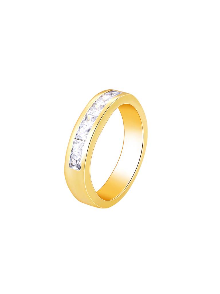 Giva 925 Sterling Silver Golden Subdued Elegance Mens Ring