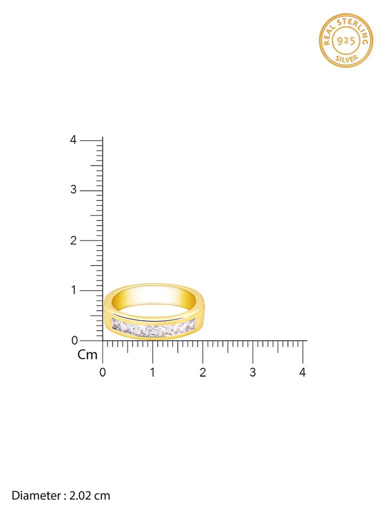 Giva 925 Sterling Silver Golden Subdued Elegance Mens Ring