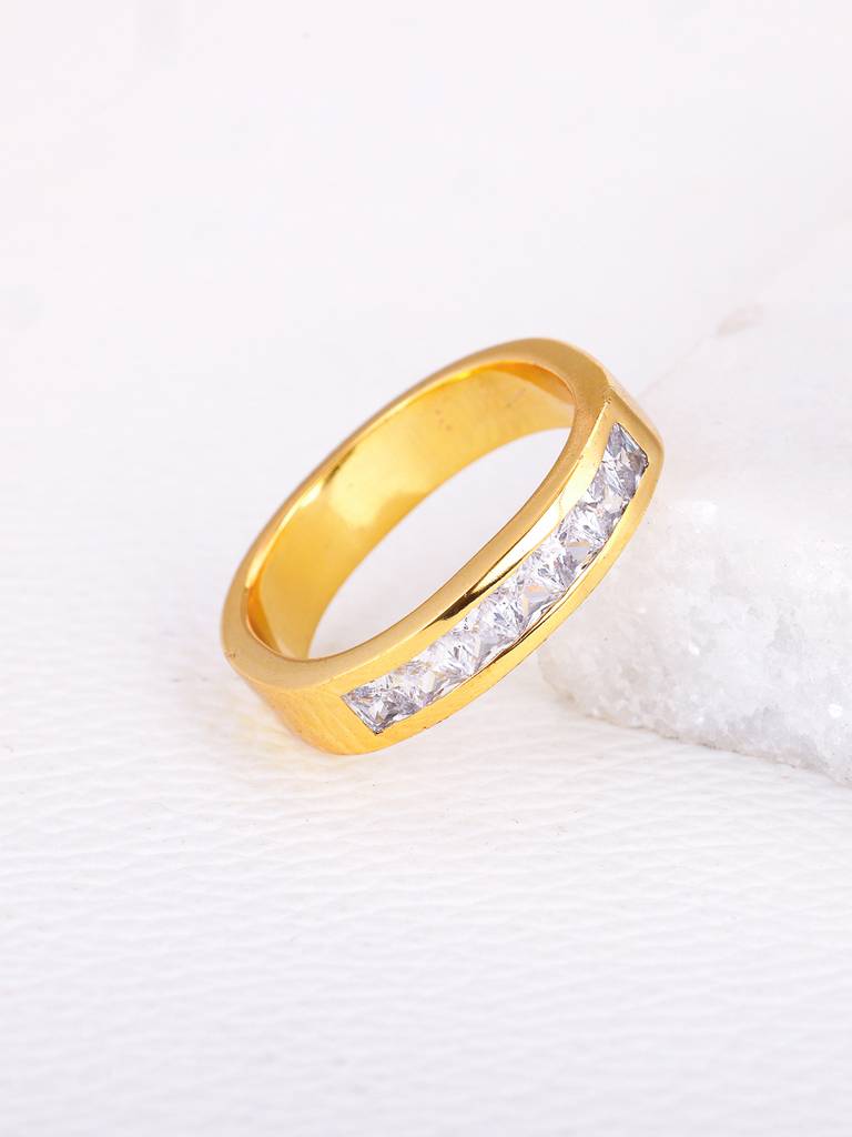 Giva 925 Sterling Silver Golden Subdued Elegance Mens Ring