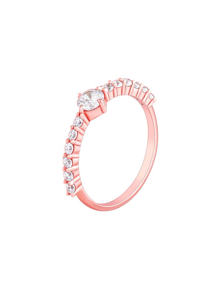 Giva 925 Sterling Silver Rose Gold Aura Ring