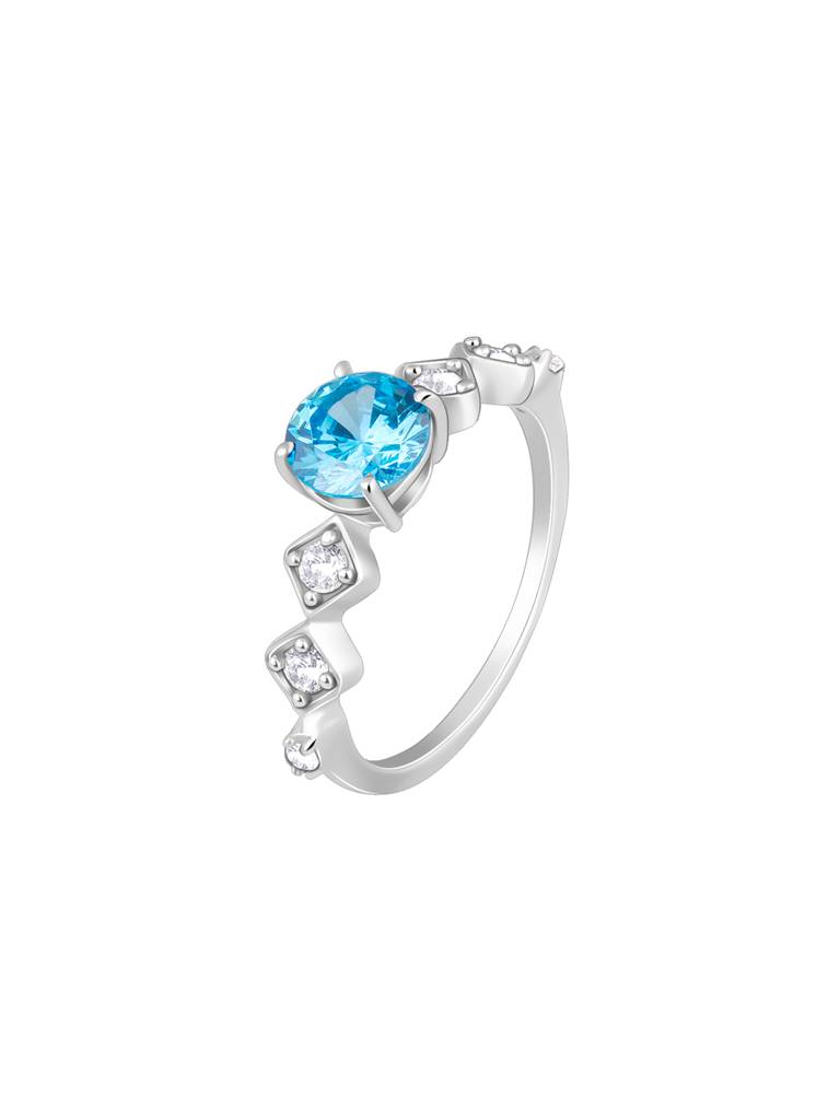 Giva 925 Sterling Silver Bold Blue Brilliance Ring