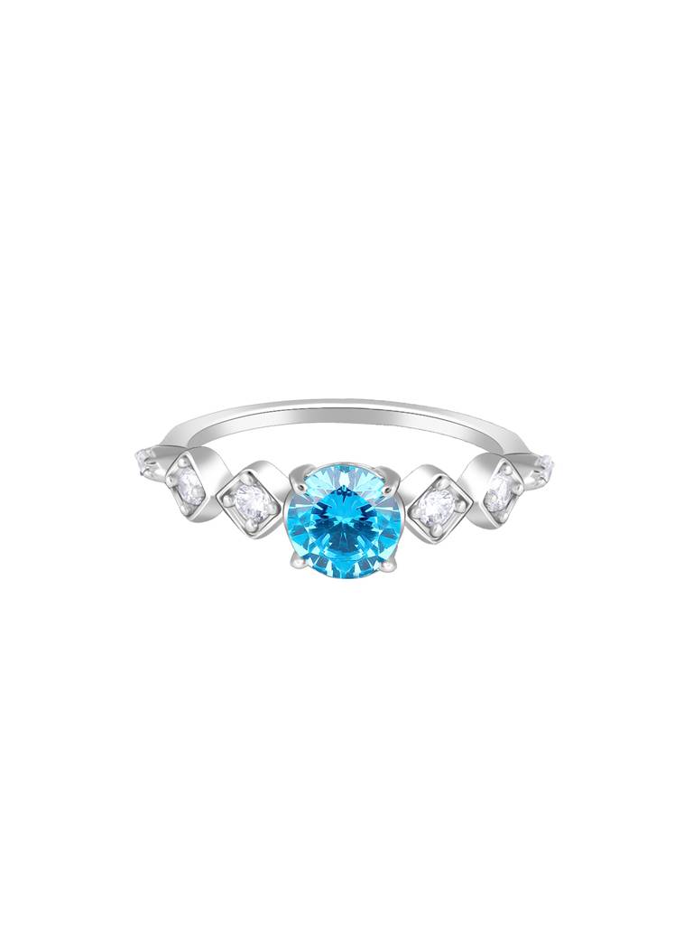 Giva 925 Sterling Silver Bold Blue Brilliance Ring