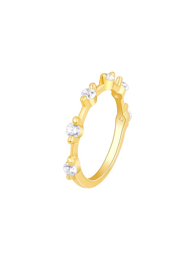 Giva 925 Sterling Silver Golden Cherished Ring