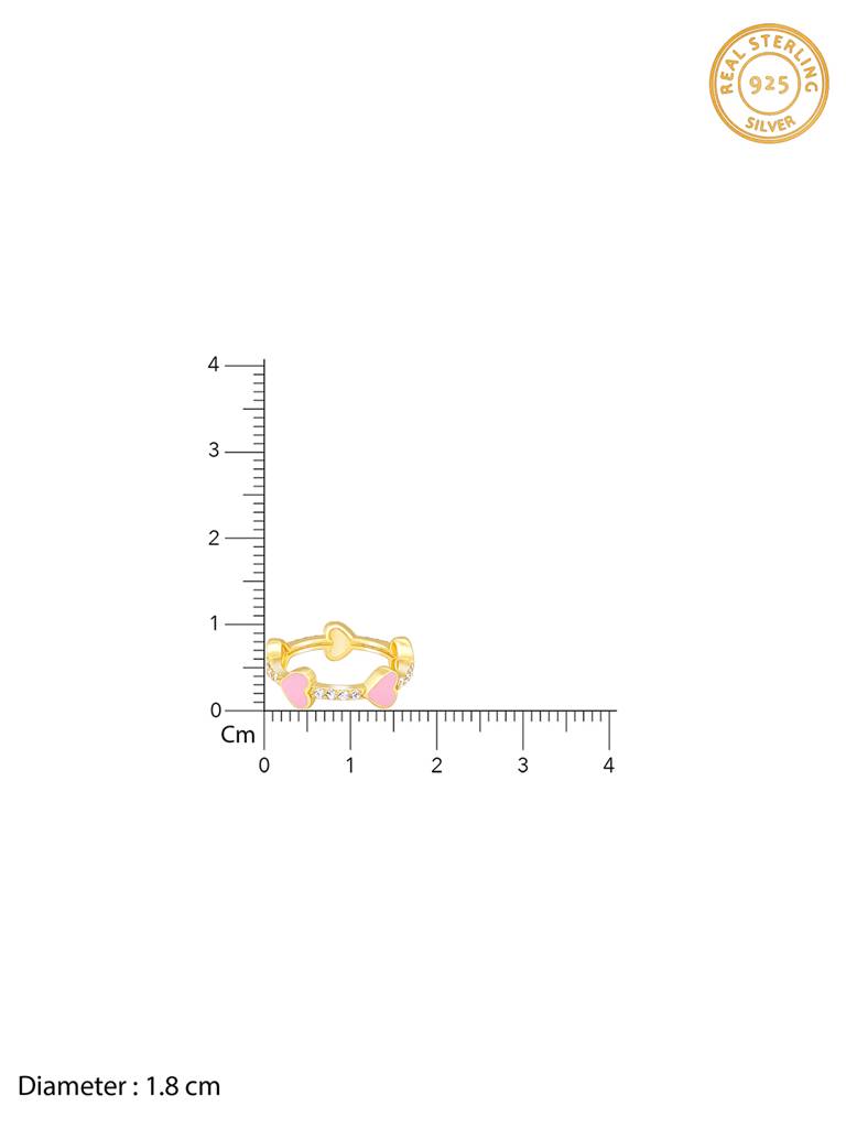 Giva 925 Sterling Silver Golden Journey Of Love Ring