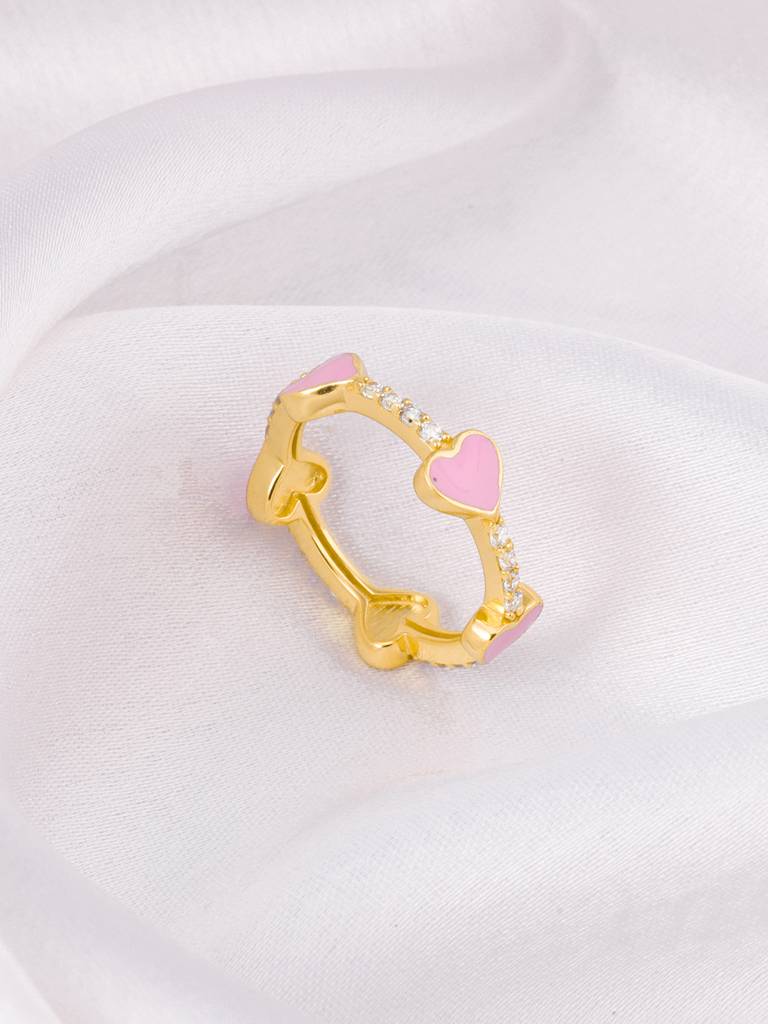 Giva 925 Sterling Silver Golden Journey Of Love Ring