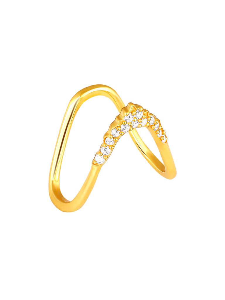 Giva 925 Sterling Silver Golden Dreamy Sparkle Ring