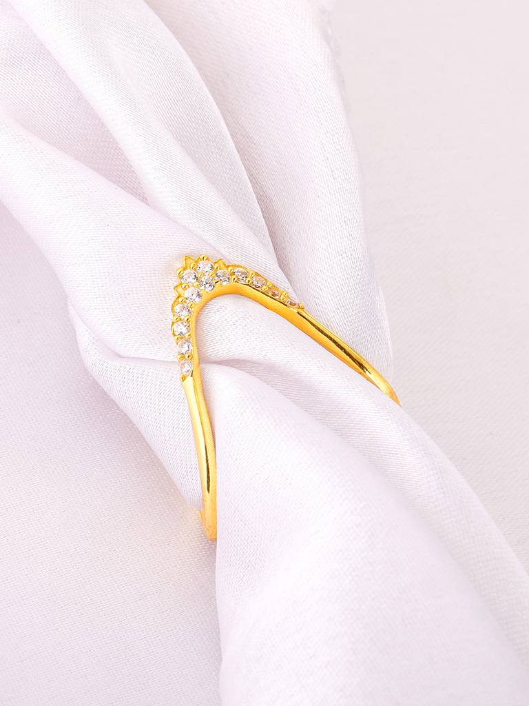 Giva 925 Sterling Silver Golden Dreamy Sparkle Ring