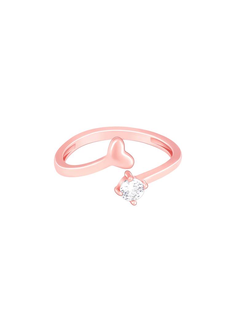 Giva 925 Sterling Silver Rose Gold Aura Of Love Ring