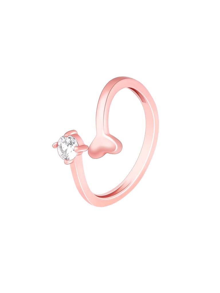 Giva 925 Sterling Silver Rose Gold Aura Of Love Ring