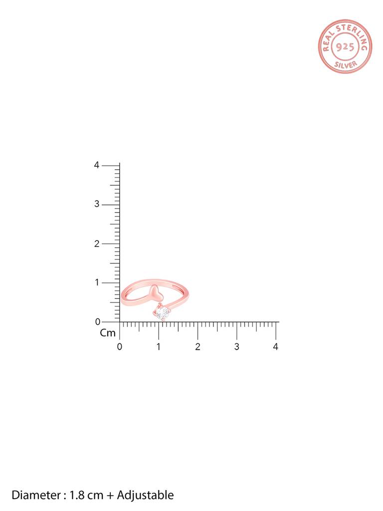 Giva 925 Sterling Silver Rose Gold Aura Of Love Ring