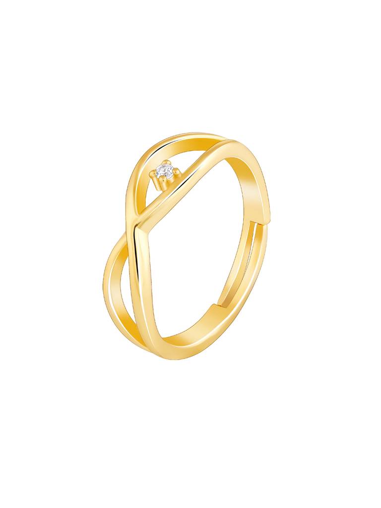 Giva 925 Sterling Silver Golden Infinity Bliss Ring