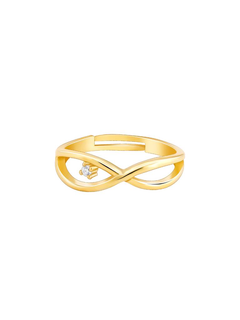 Giva 925 Sterling Silver Golden Infinity Bliss Ring