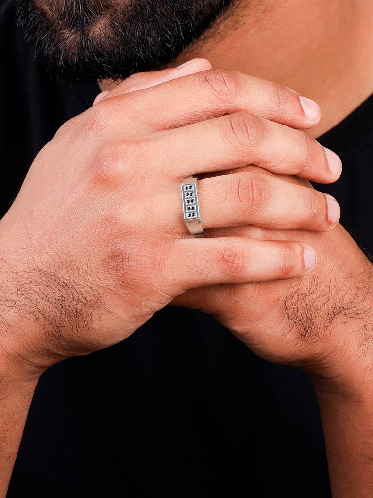 Giva 925 Sterling Silver Contemporary Minimalism Mens Ring