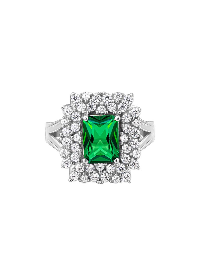 Giva 925 Sterling Silver Emerald Elite Ring