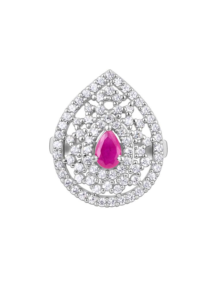 Giva 925 Sterling Silver Opulent Teardrop Ring