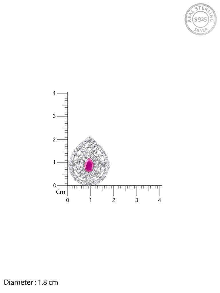 Giva 925 Sterling Silver Opulent Teardrop Ring