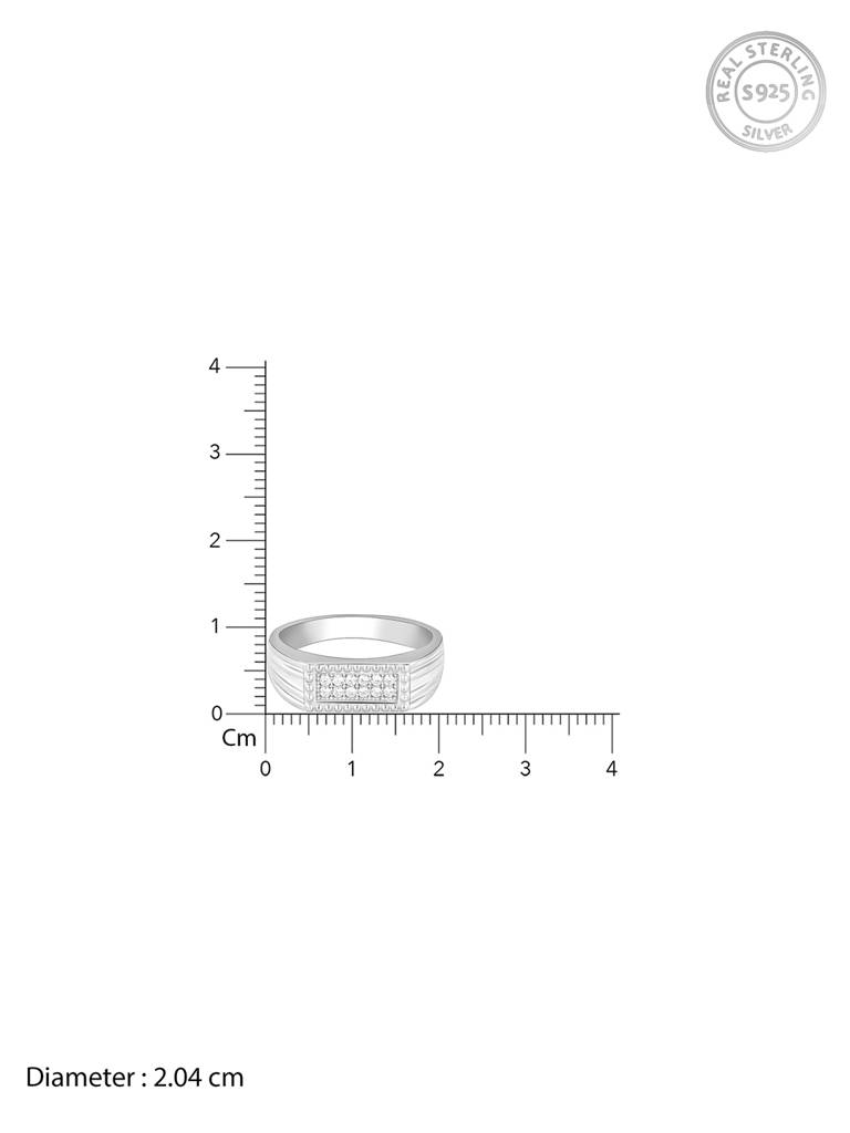 Giva 925 Sterling Silver Modern Simplicity Mens Ring