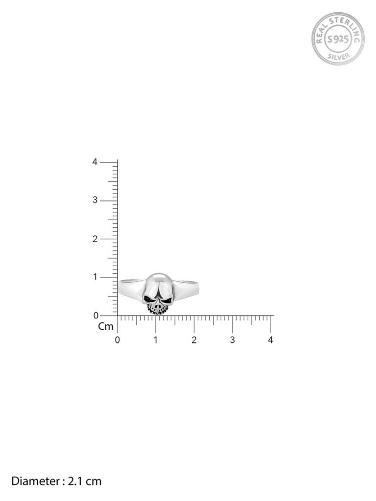 Giva 925 Oxidised Silver Iconic Skull Ring