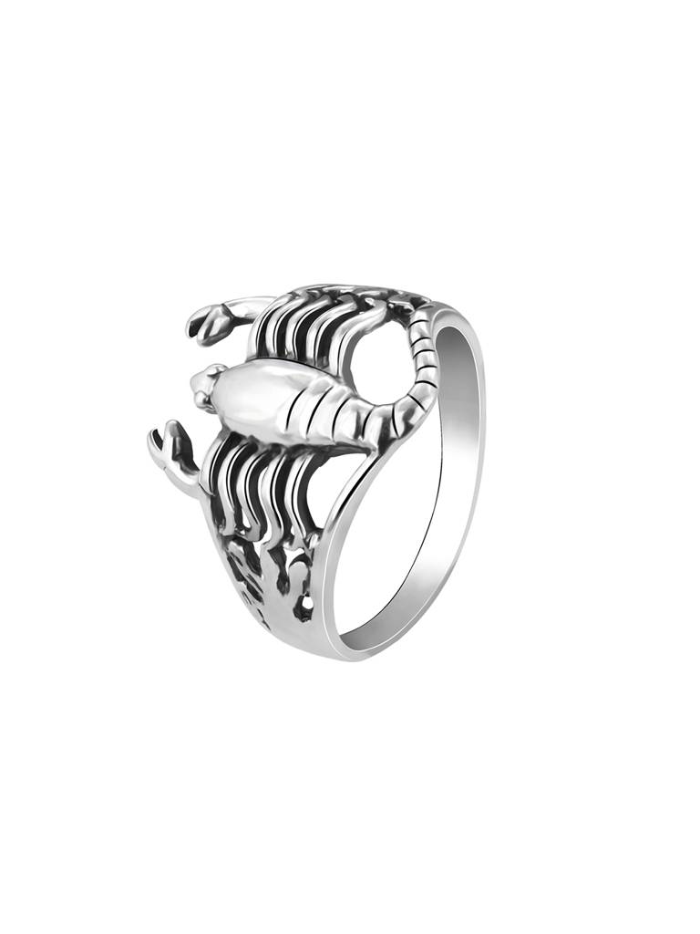 Giva 925 Oxidised Silver Scorpio Ring