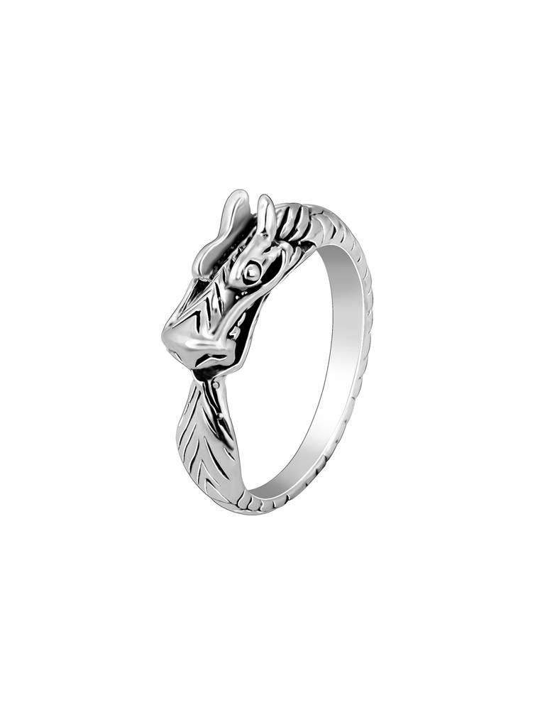 Giva 925 Oxidised Silver Dragon Ring