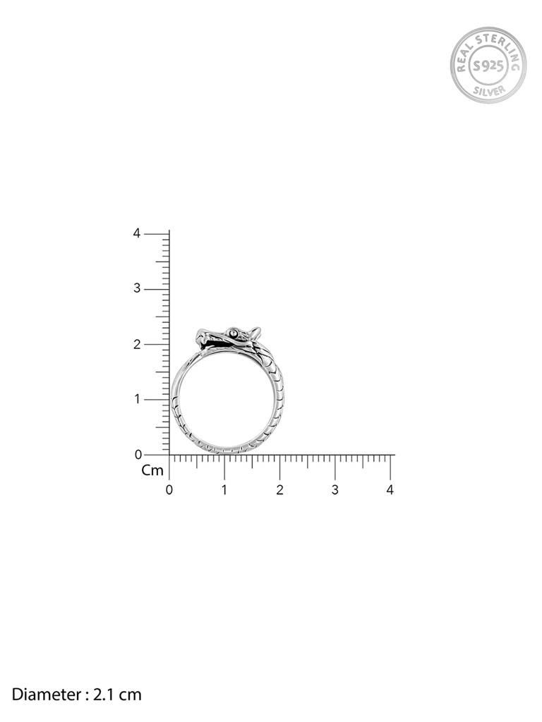 Giva 925 Oxidised Silver Dragon Ring