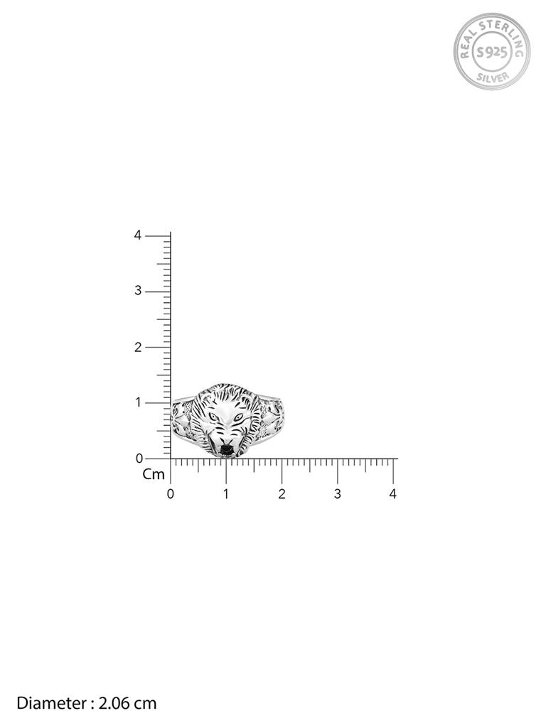 Giva 925 Oxidised Silver Lion Ring