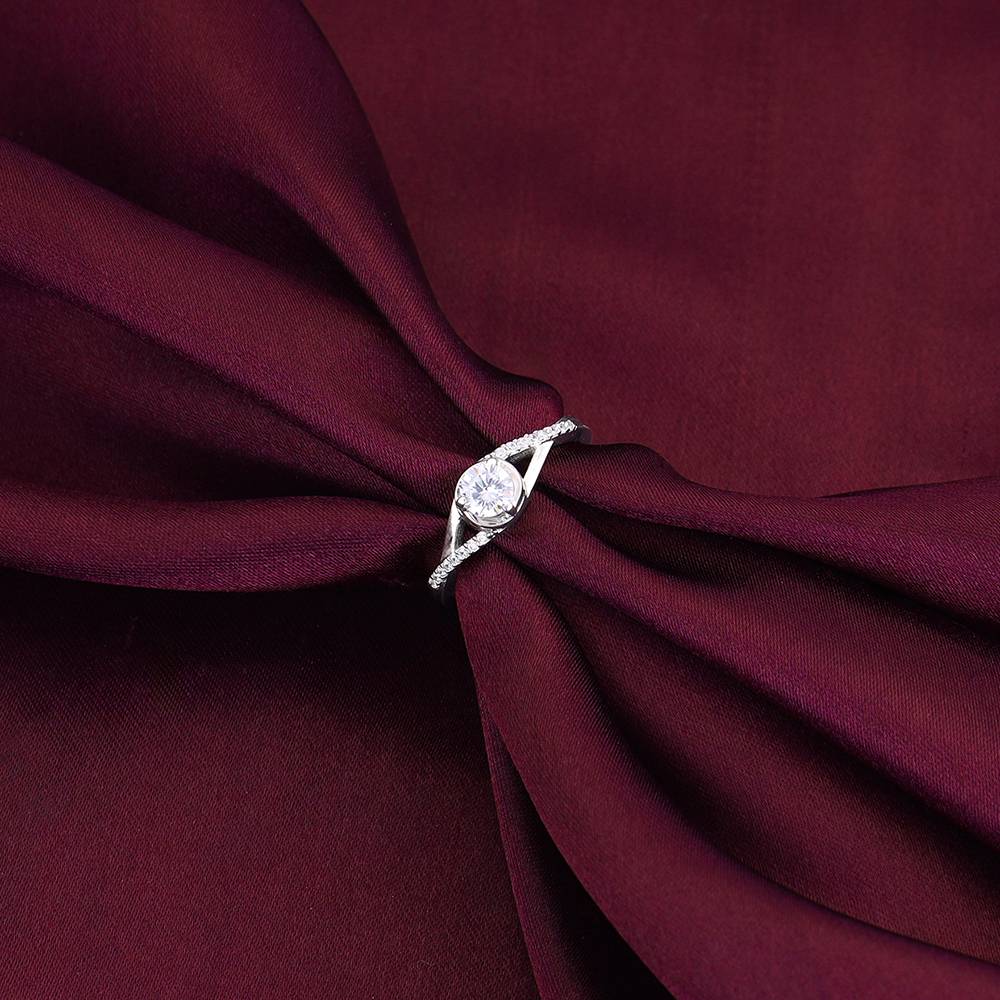 Giva 925 Sterling Silver Eye Of Shine Ring,Fixed Size,Indian - 12, Us - 6 : R01138
