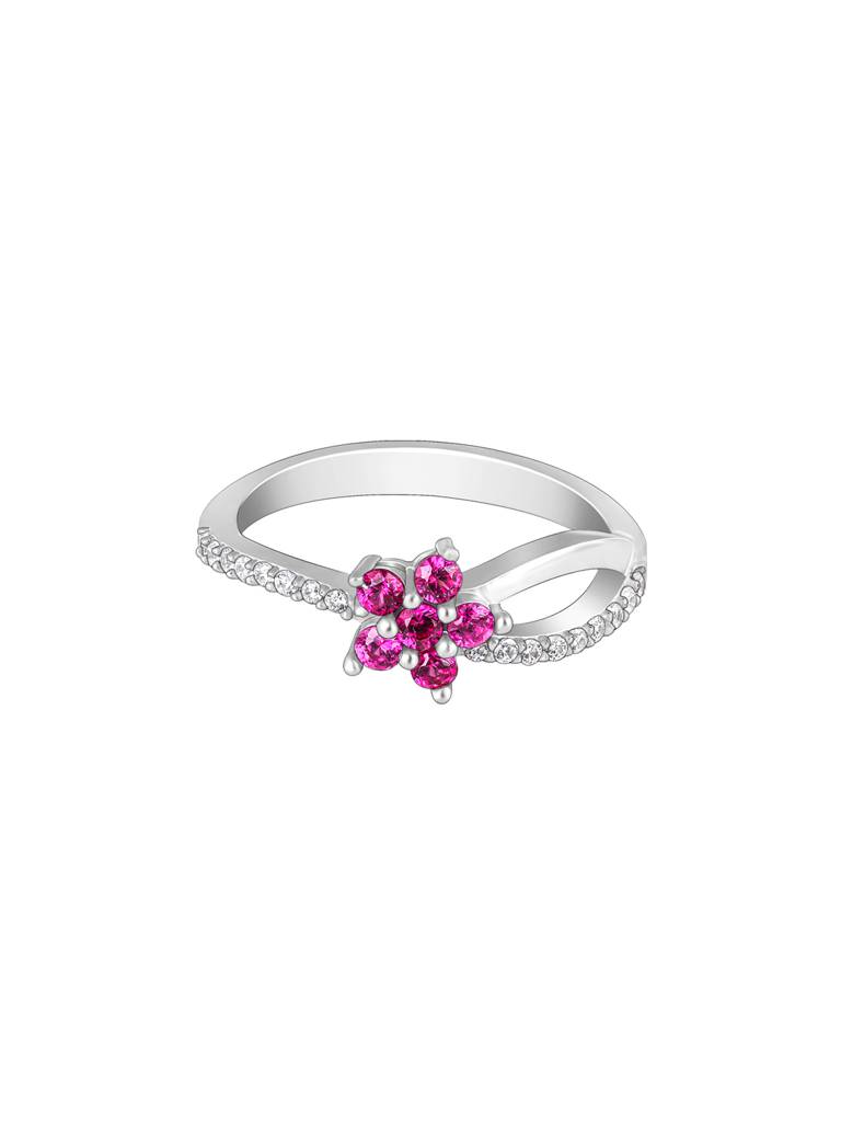 Giva 925 Sterling Silver Radiant Rose Ring