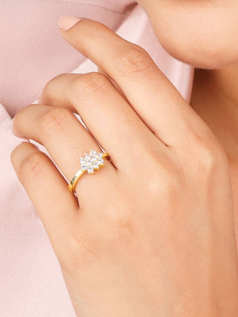 Giva 925 Sterling Silver Golden Classic Gleam Ring