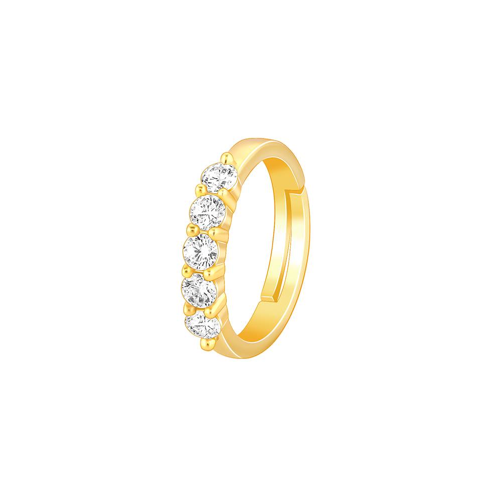 Giva 925 Sterling Silver Golden Sunrise Ring,Fixed Size, Indian - 12|Gift For Valentine | Gift For Girlfriend : R01158