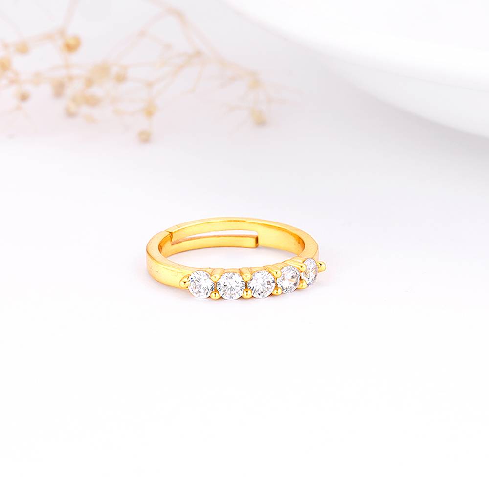 Giva 925 Sterling Silver Golden Sunrise Ring,Fixed Size, Indian - 12|Gift For Valentine | Gift For Girlfriend : R01158
